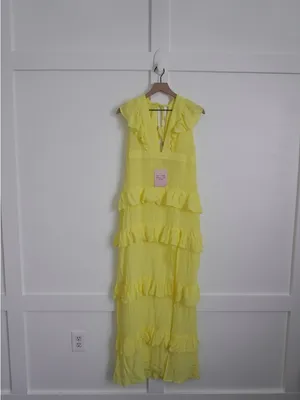 Hello Molly Friendship Gardens Ruffle Maxi Dress Yellow thumbnail 5