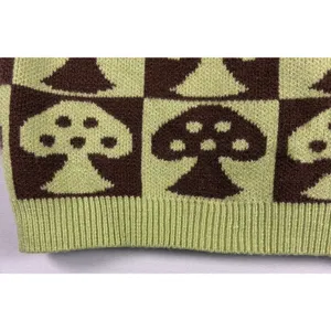 Planet Gold‎ Women Mushroom Short Sleeve Knit Sweater Hipster Grunge Small NwT thumbnail 3