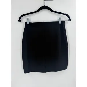 Sézane Calvi Mini Skirt Women XS Black Elastic Waist Knit Parisian Chic thumbnail 7