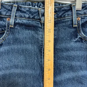 Old Navy Extra High-Rise Sky-Hi Wide Leg Jeans Dark Wash Blue Stretch‎ Size 14 thumbnail 4