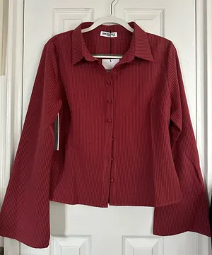 Anni Pinstripe Princess Polly Shirt thumbnail 1
