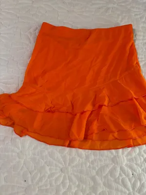 Orange ruffled skirt Size XS thumbnail 2