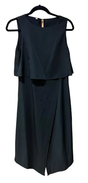Black Midi Dress Women Size Medium thumbnail 1