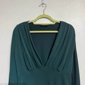 21 Saints Green Slinky Plunging Bodysuit Sz XL thumbnail 2
