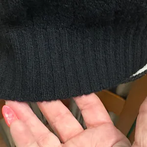 Classic Black Cashmere Cable Knit Sweater Size M thumbnail 3