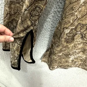 Vintage RAG Crushed Velvet Top M Brown Paisley Whimsigoth Boho Fairy Grunge‎ Y2K thumbnail 4