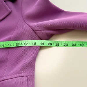 Liz Claiborne Double Breasted Blazer Sz S Purple Textured‎ Business Office Siren thumbnail 9