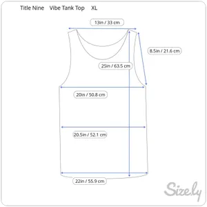 Title Nine Women's Vibe Tank Top Blue XL thumbnail 2