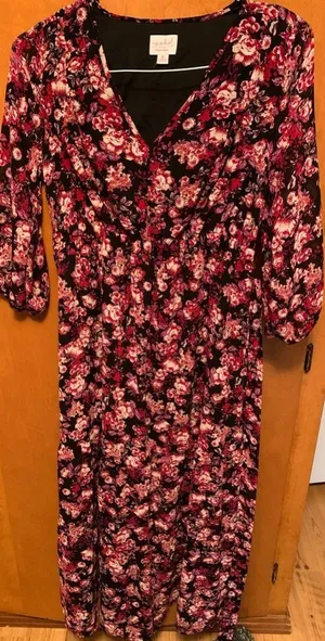 Ava & Viv Medium Floral Maternity Tie waist dress SzM thumbnail 2