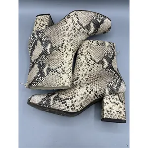 Free People Snake Skin‎ Reptile Block Heel Women’s Boots Size 37 thumbnail 5
