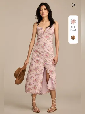 Lucky Brand Festival Floral Lace Trimmed Slip Dress thumbnail 3