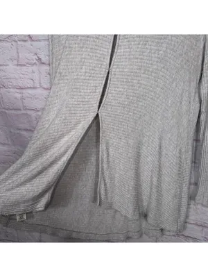 We The Free Medium Gray Ribbed Long Sleeve Top thumbnail 7