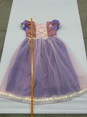 Shnatygren Girls Rapunzel Princess Costume Dress Purple Pink Sequins Size 140 thumbnail 2