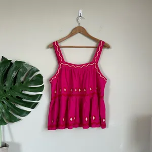 Loft Embroidered Tiered Cami Tank thumbnail 2