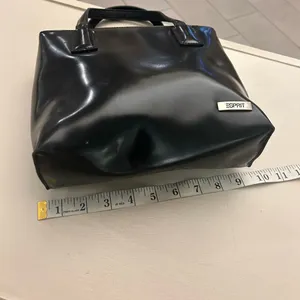 Esprit Glossy Black Tote Bag Vintage nice & clean thumbnail 3