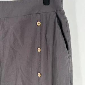 Coco + Carmen Wide Leg Pants Womens L\XL Gray Cotton High‎ Rise Elastic Waist thumbnail 4
