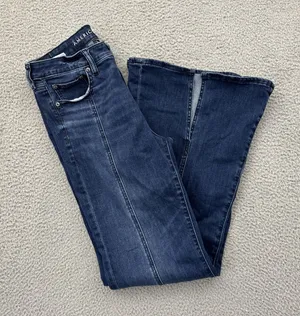 American Eagle Festival Flare Jeans High Rise Boho Retro Women's 10 x 31 thumbnail 1