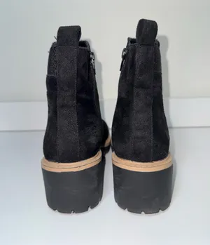 Maurices Bridget Chelsea Boots Black Faux Suede Ankle Zipper thumbnail 8
