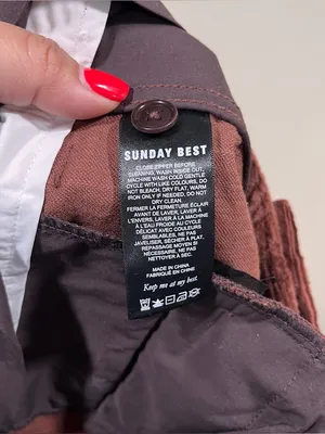 Aritzia Sunday Best Brown Harvey Pant Mid Rise Corduroy Pants Wide Leg Size 6 thumbnail 10
