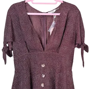 Urban Outfitters Blu Pepper Brown Polka Dot Dress Size Large thumbnail 4