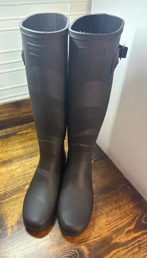 Hunter Tall‎ Black Rain Boots Size 5 thumbnail 1