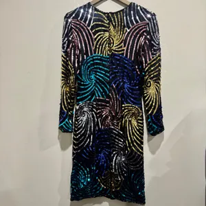 Vintage 80s Sequin Firework Cocktail Dress SweeLo Size 10 thumbnail 4