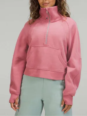 Women’s Lululemon Scuba Oversized Funnel Neck Half Zip Brier Rose XS/S thumbnail 1