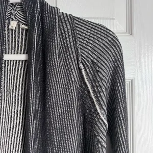 Anthropologie MOTH grey ribbed waterfall cardigan small sweater cotton thumbnail 3