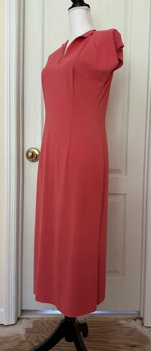 Handmade New Woman’s 100% Viscose Orange Long Dress, Sz S/M thumbnail 5
