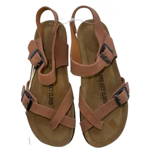 New‎ Women'S Size 6 Project Cloud Barrett Wedge Sandals-Leather-Cork Tan thumbnail 2