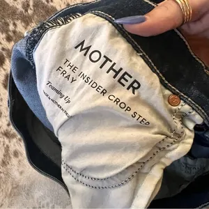 MOTHER The Insider Crop Step Fray‎ In Teaming Up Jeans Size 26 Boot Cut thumbnail 12