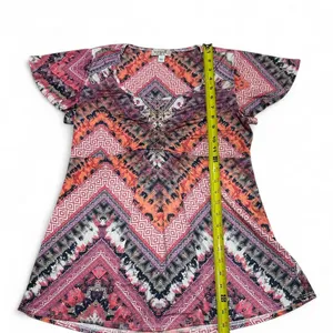 OneWorld Geometric Embellished Short Sleeve Top thumbnail 2