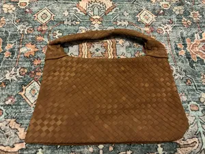 Woven Tote Bag Brown thumbnail 3