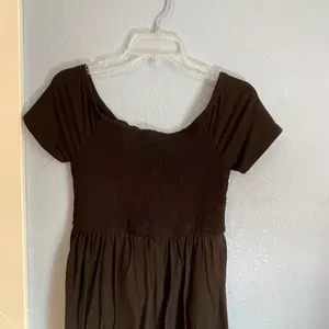 White Birch Black Smocked Bodice Short Sleeve Mini Romper Dress Size M thumbnail 2