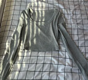 Boutique Gray, Long Sleeve Shirt Cropped thumbnail 1