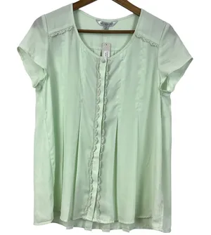 DE Collection City‎ Center Blouse Top Womens Size Medium Cottagecore Coquette thumbnail 1