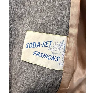 Vintage Soda-Set Fashions Gray Wool Overcoat Union Made Mid Century Coat Wool thumbnail 7