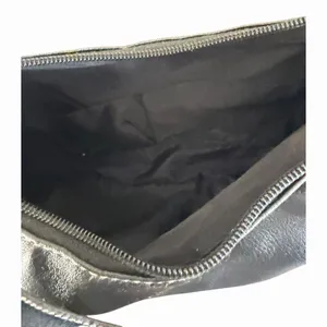 Black Faux Leather Hobo Shoulder Bag Contrast Stitch Y2K Slouchy Purse thumbnail 9