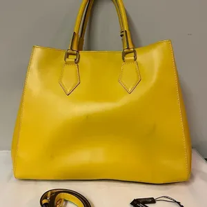 A. Bellucci Italian leather mustard‎ yellow bag B93 thumbnail 8