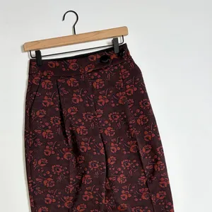 Anthropologie MAEVE Floral Jacquard High-Rise Trousers‎ Pants Tapered Office 2 thumbnail 3