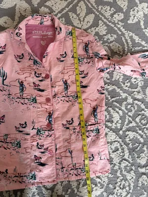 P.J. Salvage Wild Heart Pajama Flannel Shirt Sz Small Country Cowboy Horse X9 thumbnail 11