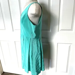 Amanda Uprichard silk green V neck sleeveless dress thumbnail 6