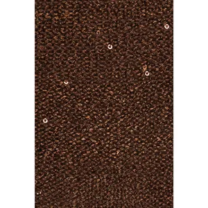SOVERE Spark Dress in Coffee Medium New Womens Knit Crochet sequin Maxi Gown thumbnail 4