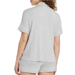 Stars Above Women's Gray Cloud Knit Pajama Top Shorts Set Xsmall thumbnail 7