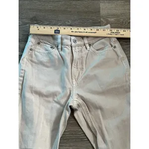 American Eagle Mom Straight Jean Size 0 Tan thumbnail 3