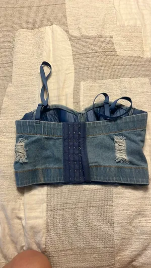 Denim going out top Blue Size XS thumbnail 3