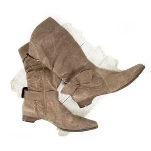 BRUNO MENEGATTI‎ Soft Leather Brown Boots 7 Tan thumbnail 1