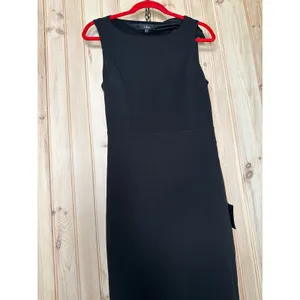 NWT Lulus Perfected Poise Black Bow Cutout Column Maxi Dress Whimsigoth Party M thumbnail 4