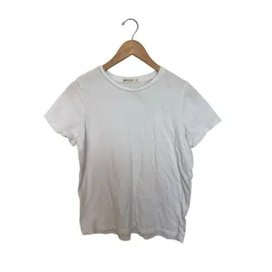 Marine Layer Short Sleeve Crew T-Shirt Women’s Sz M Solid White Cotton USA Made thumbnail 2