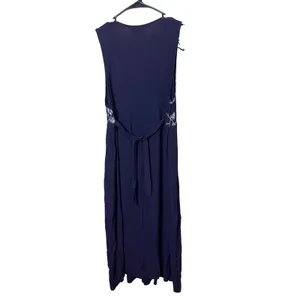 JUST IN THYME LTD Vintage‎ Maxi Dress Sleeveless Floral Embroidered Purple thumbnail 8